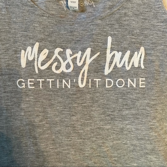 Tone it up messy bun gettin it done tank - Picture 4 of 6